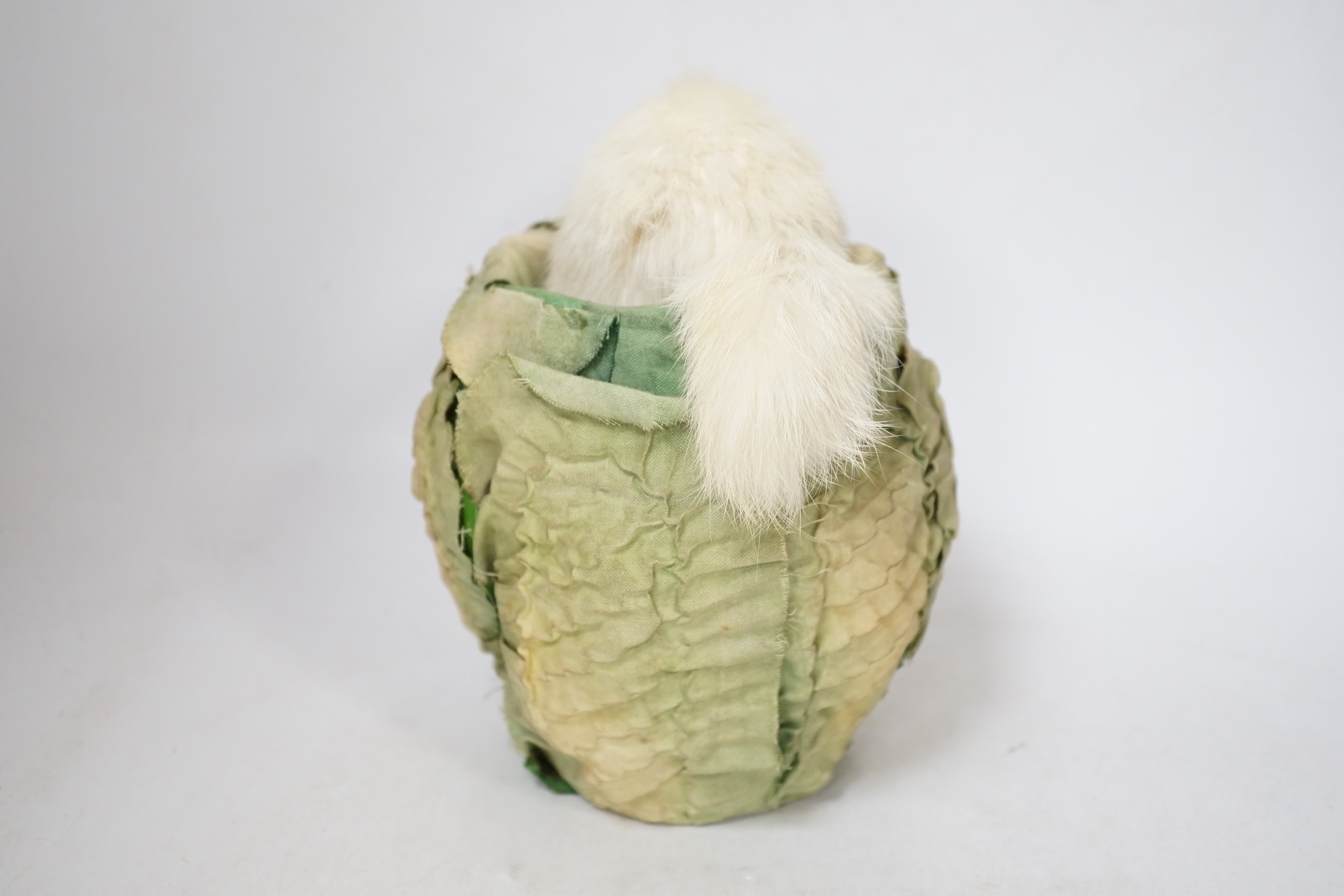 A Roullet et Decamps rabbit automaton in lettuce, 19cm high